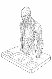 Gaming controller Stand PS 5-4 Xbox - Biomechanical Sentinel