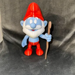 Wysoka Figurka Papy Smerfa 20cm PLA/PETG