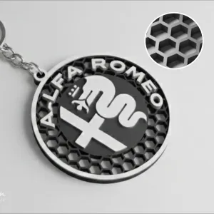 Alfa Romeo honeycomb keychain