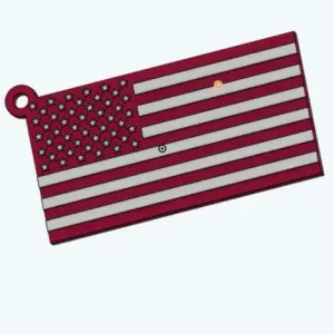 American Flag Keychain