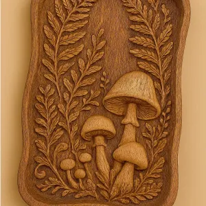 mushroom plate decoration