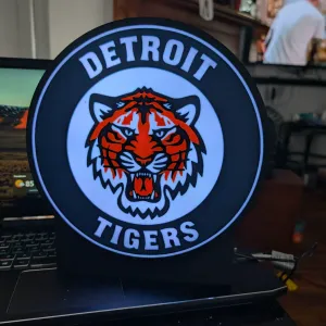 Detroit Tigers old school logo lightbox