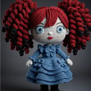 Poppy Crochet Style STL – Poppy Playtime Amigurumi Doll – Cu