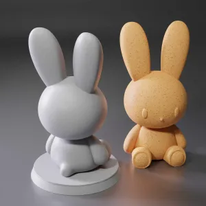 DIY Rabbit art toy - Print and paint