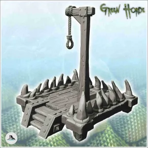 Chaos gallows with horns and wooden platform (11) - miniatur