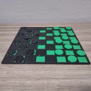 Classic Checkers Set 3D Print (Customizable Tile Assembly)