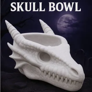 Halloween Dragon Skull Bowl