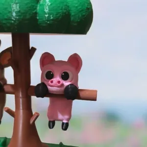 Hanging Pig Buddies + Flower Pots + Silo