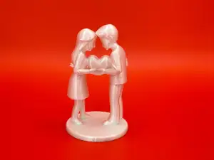 Boy and girl with heart