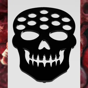 Skull Tattoo Ink Cap Holder