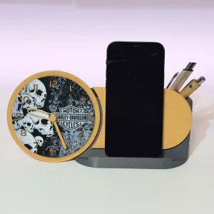 desk clock & phone holder Harley Davidson