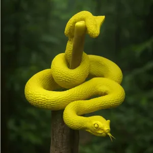 Yellow Viper on a branch