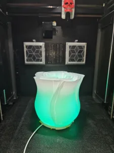 Large Rose Lamp – Three-Part Design with Service Cover