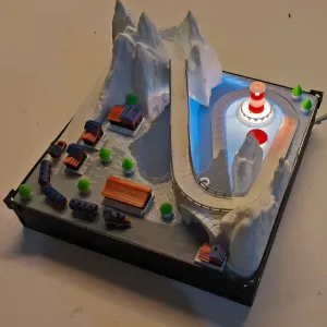 Winter Polar City Train Diorama-Miniature world