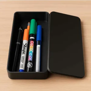 Pen Pencil case box with sliding lid