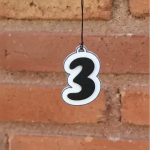 Number 3 Keychain