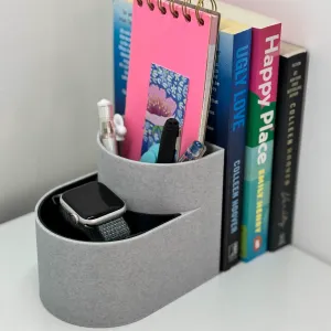 Bookend Organizer with Dual Storage – Hidden Compartment & T