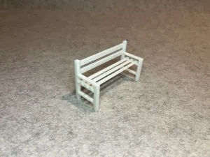 Dollhouse garden bench miniature house