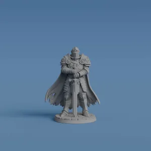 Paladin Knight Miniature - Medieval Warrior in Plate Armor