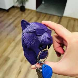 Cyberpunk Tiger wall mounted key holder head decor