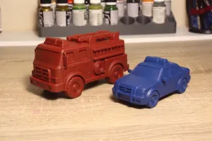 Toy Fire Truck and Police Car