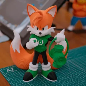 Miles Tails Prower x Green Lantern(Multi Parts / NO AMS/3mf)