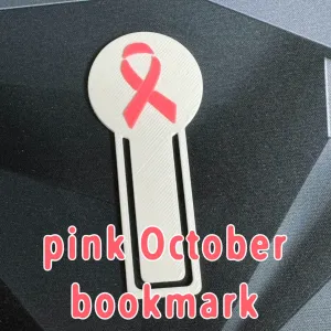 Pink October bookmark