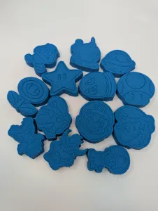 Mario-Inspired Character Bath Bomb Molds, 12 molds