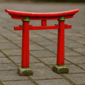 Red Tori's Gate that exudes ancient charm