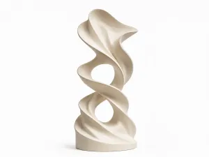 Flowing Ribbon Fabric Sculpture (Support Free)