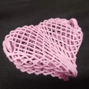 Valentine Heart Woven Basket with Handles and Lid