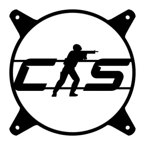 Counter-Strike CS - Custom 120mm Fan Grill Face Plate Cover