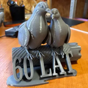Pigeons piggy bank storage on the tube 60th birthday