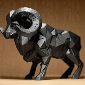 Geometric Ram Figurine