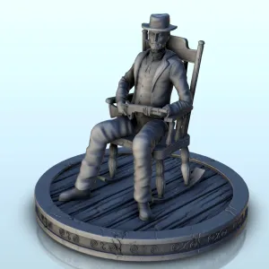 Old man in a rocking chair with rifle (4) - Old West Figure
