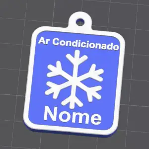 Chaveiro 3D – Floco de Neve