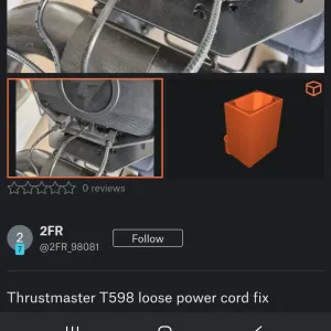 fixation cable alimentation Thrustmaster T598