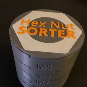 Metric Hex Nut Sorter M2–M10 (no supports)