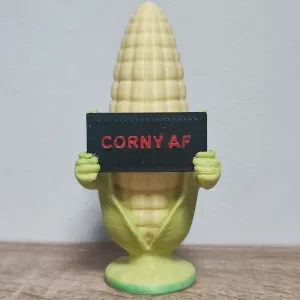 Corny Corn - Holding Custom Signs