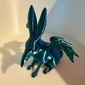 Winged skull bunny