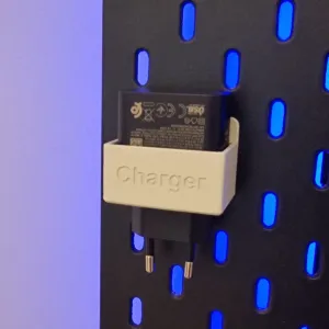 Charger holder(an 'Ikea Skadis Charger wall' module)