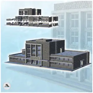 Large stone hospital with ladders and windows - Terrain USSR