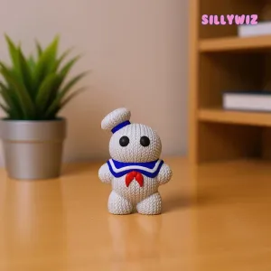 Cute Stay Puft Marshmallow Man Knitted - Crochet