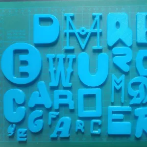 Alphabet 1300 3D letters