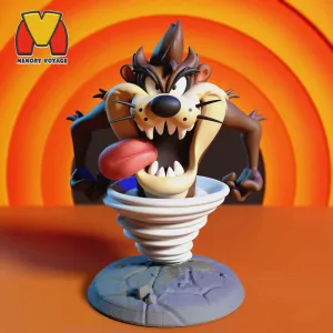 Tasmanian Devil with Tornado MULTIPARTS AND 3MF