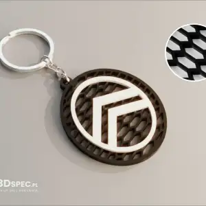 Citroen logo honeycomb keychain