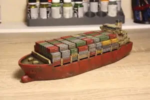 Modern container ship