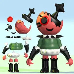Twisted Bobette Dandys world 3D Model STL Multipart 3mf