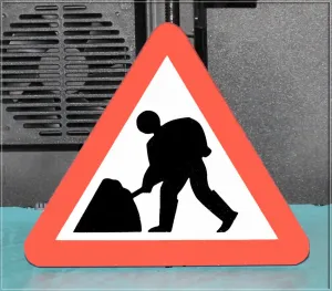 Men At Work Road Sign