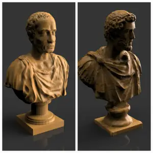 Gaius Julius Caesar and Antoninus Pius Roman Emperor